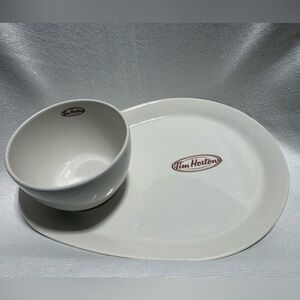 Tim Horton’s soup bowl and sandwich plate.
